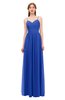 ColsBM Rian Dazzling Blue Bridesmaid Dresses Sleeveless Ruching A-line Glamorous Half Backless Spaghetti