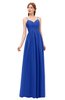ColsBM Rian Electric Blue Bridesmaid Dresses Sleeveless Ruching A-line Glamorous Half Backless Spaghetti