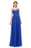 ColsBM Rian Electric Blue Bridesmaid Dresses Sleeveless Ruching A-line Glamorous Half Backless Spaghetti