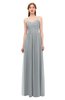 ColsBM Rian Frost Grey Bridesmaid Dresses Sleeveless Ruching A-line Glamorous Half Backless Spaghetti