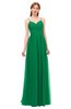ColsBM Rian Green Bridesmaid Dresses Sleeveless Ruching A-line Glamorous Half Backless Spaghetti