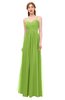ColsBM Rian Greenery Bridesmaid Dresses Sleeveless Ruching A-line Glamorous Half Backless Spaghetti
