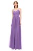 ColsBM Rian Hyacinth Bridesmaid Dresses Sleeveless Ruching A-line Glamorous Half Backless Spaghetti