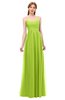 ColsBM Rian Lime Green Bridesmaid Dresses Sleeveless Ruching A-line Glamorous Half Backless Spaghetti