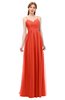ColsBM Rian Mandarin Red Bridesmaid Dresses Sleeveless Ruching A-line Glamorous Half Backless Spaghetti
