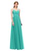 ColsBM Rian Mint Green Bridesmaid Dresses Sleeveless Ruching A-line Glamorous Half Backless Spaghetti