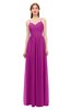 ColsBM Rian Raspberry Bridesmaid Dresses Sleeveless Ruching A-line Glamorous Half Backless Spaghetti