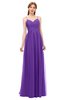 ColsBM Rian Royal Purple Bridesmaid Dresses Sleeveless Ruching A-line Glamorous Half Backless Spaghetti