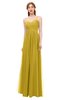 ColsBM Rian Sauterne Bridesmaid Dresses Sleeveless Ruching A-line Glamorous Half Backless Spaghetti