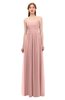 ColsBM Rian Silver Pink Bridesmaid Dresses Sleeveless Ruching A-line Glamorous Half Backless Spaghetti