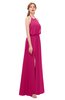 ColsBM Jackie Beetroot Purple Bridesmaid Dresses Casual Floor Length Halter Split-Front Sleeveless Backless