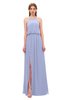 ColsBM Jackie Blue Heron Bridesmaid Dresses Casual Floor Length Halter Split-Front Sleeveless Backless