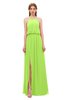 ColsBM Jackie Bright Green Bridesmaid Dresses Casual Floor Length Halter Split-Front Sleeveless Backless