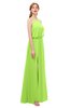 ColsBM Jackie Bright Green Bridesmaid Dresses Casual Floor Length Halter Split-Front Sleeveless Backless