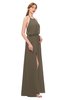 ColsBM Jackie Carafe Brown Bridesmaid Dresses Casual Floor Length Halter Split-Front Sleeveless Backless