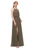 ColsBM Jackie Carafe Brown Bridesmaid Dresses Casual Floor Length Halter Split-Front Sleeveless Backless