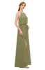 ColsBM Jackie Cedar Bridesmaid Dresses Casual Floor Length Halter Split-Front Sleeveless Backless