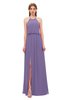 ColsBM Jackie Chalk Violet Bridesmaid Dresses Casual Floor Length Halter Split-Front Sleeveless Backless