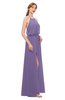 ColsBM Jackie Chalk Violet Bridesmaid Dresses Casual Floor Length Halter Split-Front Sleeveless Backless