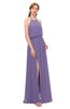 ColsBM Jackie Chalk Violet Bridesmaid Dresses Casual Floor Length Halter Split-Front Sleeveless Backless