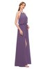 ColsBM Jackie Chinese Violet Bridesmaid Dresses Casual Floor Length Halter Split-Front Sleeveless Backless