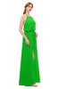 ColsBM Jackie Classic Green Bridesmaid Dresses Casual Floor Length Halter Split-Front Sleeveless Backless