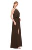 ColsBM Jackie Copper Bridesmaid Dresses Casual Floor Length Halter Split-Front Sleeveless Backless
