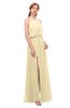 ColsBM Jackie Cornhusk Bridesmaid Dresses Casual Floor Length Halter Split-Front Sleeveless Backless