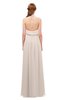 ColsBM Jackie Cream Pink Bridesmaid Dresses Casual Floor Length Halter Split-Front Sleeveless Backless