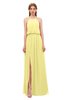 ColsBM Jackie Daffodil Bridesmaid Dresses Casual Floor Length Halter Split-Front Sleeveless Backless