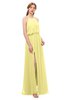 ColsBM Jackie Daffodil Bridesmaid Dresses Casual Floor Length Halter Split-Front Sleeveless Backless