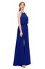 ColsBM Jackie Electric Blue Bridesmaid Dresses Casual Floor Length Halter Split-Front Sleeveless Backless