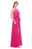 ColsBM Jackie Fandango Pink Bridesmaid Dresses Casual Floor Length Halter Split-Front Sleeveless Backless