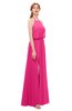 ColsBM Jackie Fandango Pink Bridesmaid Dresses Casual Floor Length Halter Split-Front Sleeveless Backless
