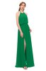 ColsBM Jackie Green Bridesmaid Dresses Casual Floor Length Halter Split-Front Sleeveless Backless