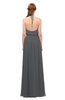 ColsBM Jackie Grey Bridesmaid Dresses Casual Floor Length Halter Split-Front Sleeveless Backless