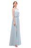 ColsBM Jackie Illusion Blue Bridesmaid Dresses Casual Floor Length Halter Split-Front Sleeveless Backless