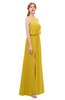 ColsBM Jackie Lemon Curry Bridesmaid Dresses Casual Floor Length Halter Split-Front Sleeveless Backless