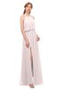 ColsBM Jackie Light Pink Bridesmaid Dresses Casual Floor Length Halter Split-Front Sleeveless Backless