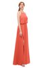 ColsBM Jackie Living Coral Bridesmaid Dresses Casual Floor Length Halter Split-Front Sleeveless Backless