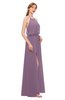ColsBM Jackie Mauve Bridesmaid Dresses Casual Floor Length Halter Split-Front Sleeveless Backless
