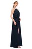 ColsBM Jackie Navy Blue Bridesmaid Dresses Casual Floor Length Halter Split-Front Sleeveless Backless