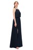 ColsBM Jackie Navy Blue Bridesmaid Dresses Casual Floor Length Halter Split-Front Sleeveless Backless