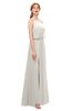 ColsBM Jackie Off White Bridesmaid Dresses Casual Floor Length Halter Split-Front Sleeveless Backless