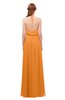 ColsBM Jackie Orange Bridesmaid Dresses Casual Floor Length Halter Split-Front Sleeveless Backless