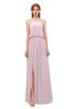 ColsBM Jackie Pale Lilac Bridesmaid Dresses Casual Floor Length Halter Split-Front Sleeveless Backless