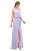 ColsBM Jackie Pastel Lilac Bridesmaid Dresses Casual Floor Length Halter Split-Front Sleeveless Backless