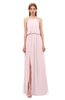 ColsBM Jackie Petal Pink Bridesmaid Dresses Casual Floor Length Halter Split-Front Sleeveless Backless