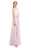 ColsBM Jackie Petal Pink Bridesmaid Dresses Casual Floor Length Halter Split-Front Sleeveless Backless