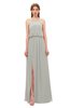 ColsBM Jackie Platinum Bridesmaid Dresses Casual Floor Length Halter Split-Front Sleeveless Backless